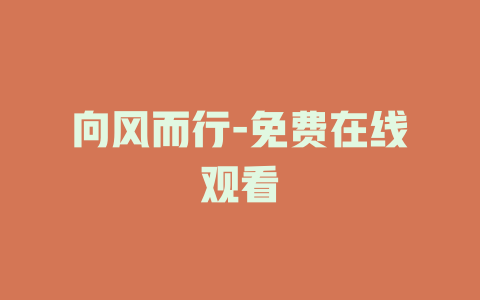向风而行-免费在线观看