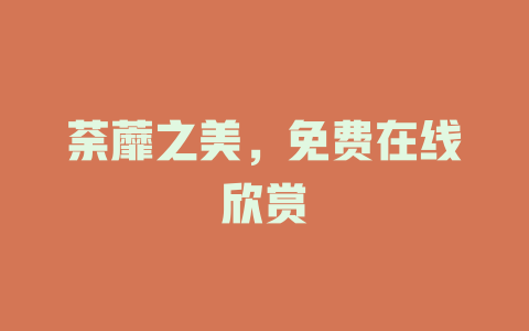 荼蘼之美，免费在线欣赏