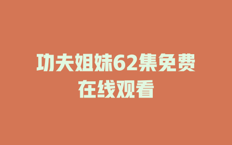 功夫姐妹62集免费在线观看