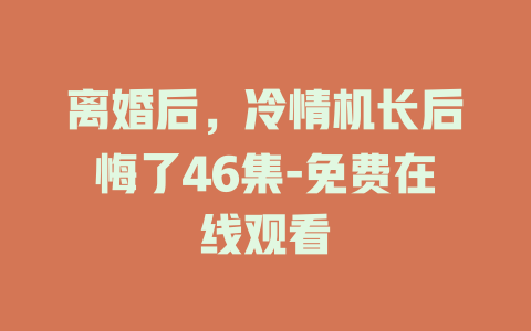 离婚后，冷情机长后悔了46集-免费在线观看