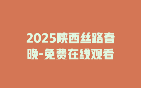 2025陕西丝路春晚-免费在线观看