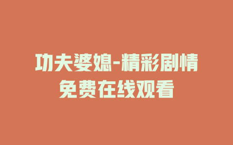功夫婆媳-精彩剧情免费在线观看