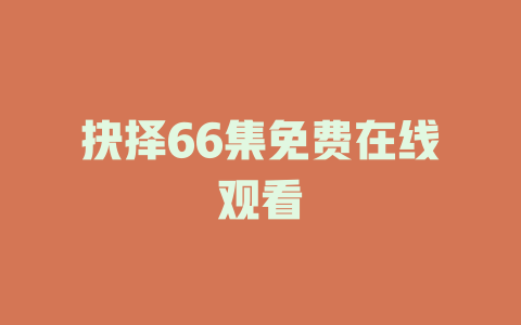 抉择66集免费在线观看