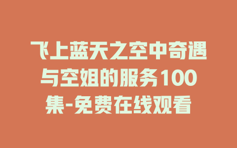 飞上蓝天之空中奇遇与空姐的服务100集-免费在线观看