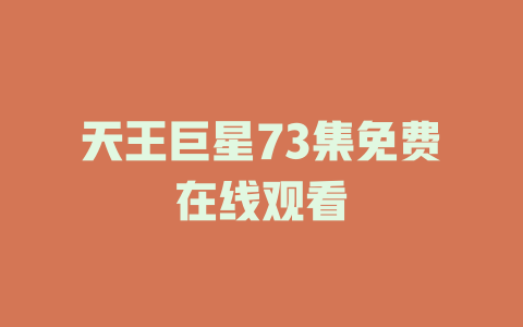 天王巨星73集免费在线观看