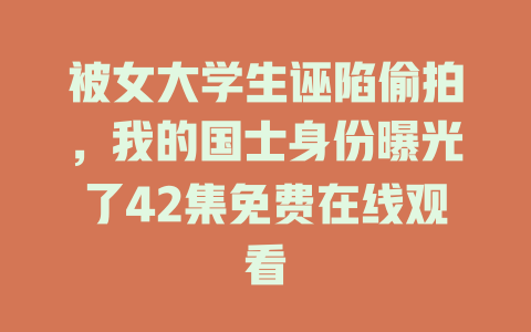 被女大学生诬陷偷拍，我的国士身份曝光了42集免费在线观看