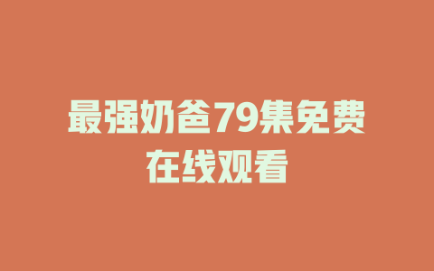 最强奶爸79集免费在线观看