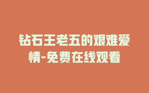 钻石王老五的艰难爱情-免费在线观看