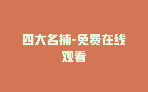四大名捕-免费在线观看
