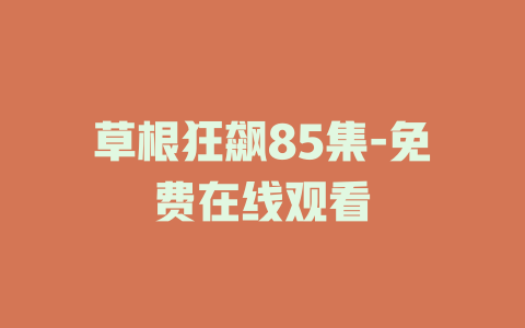 草根狂飙85集-免费在线观看
