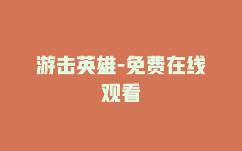 游击英雄-免费在线观看