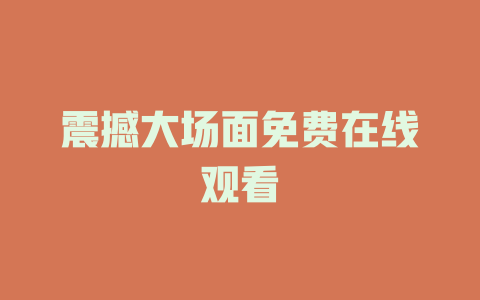 震撼大场面免费在线观看