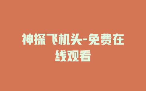 神探飞机头-免费在线观看