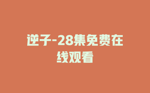 逆子-28集免费在线观看