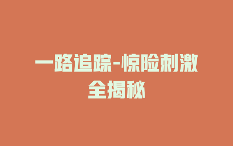 一路追踪-惊险刺激全揭秘