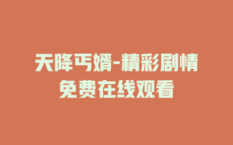 天降丐婿-精彩剧情免费在线观看