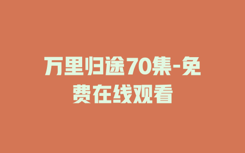 万里归途70集-免费在线观看