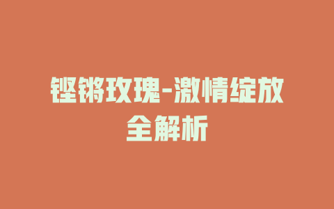 铿锵玫瑰-激情绽放全解析