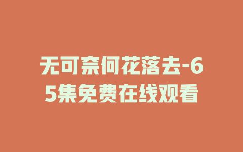 无可奈何花落去-65集免费在线观看
