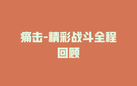 痛击-精彩战斗全程回顾