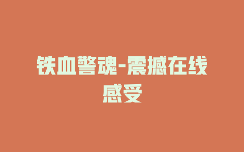 铁血警魂-震撼在线感受