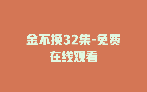金不换32集-免费在线观看
