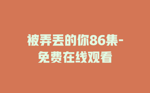 被弄丢的你86集-免费在线观看