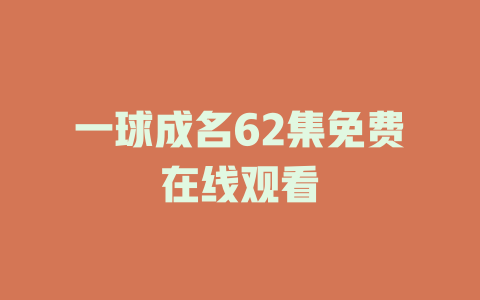 一球成名62集免费在线观看