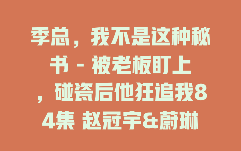 季总，我不是这种秘书 - 被老板盯上，碰瓷后他狂追我84集 赵冠宇&蔚琳免费在线观看