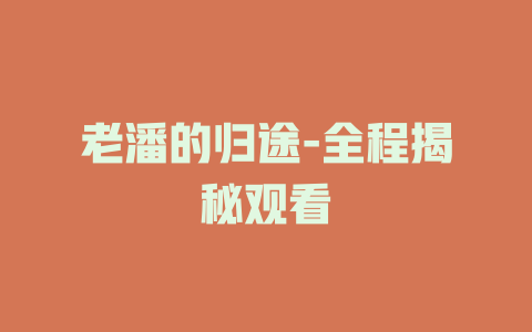老潘的归途-全程揭秘观看