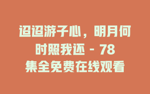 迢迢游子心，明月何时照我还 - 78集全免费在线观看