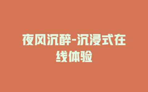 夜风沉醉-沉浸式在线体验