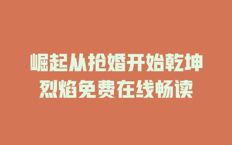 崛起从抢婚开始乾坤烈焰免费在线畅读