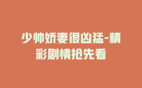 少帅娇妻很凶猛-精彩剧情抢先看