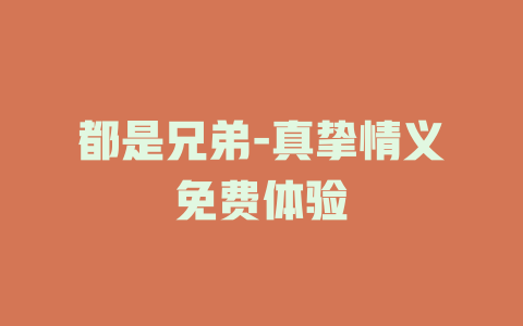 都是兄弟-真挚情义免费体验