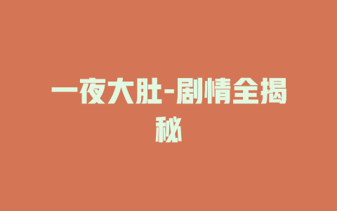一夜大肚-剧情全揭秘