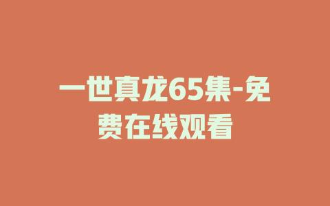一世真龙65集-免费在线观看