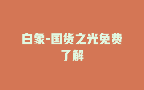 白象-国货之光免费了解