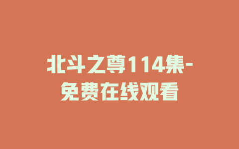 北斗之尊114集-免费在线观看