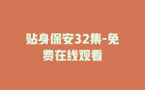 贴身保安32集-免费在线观看