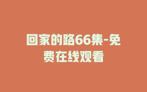 回家的路66集-免费在线观看