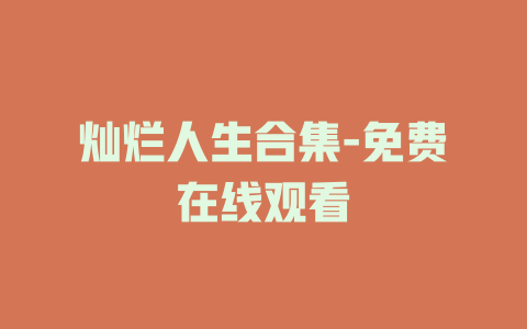 灿烂人生合集-免费在线观看