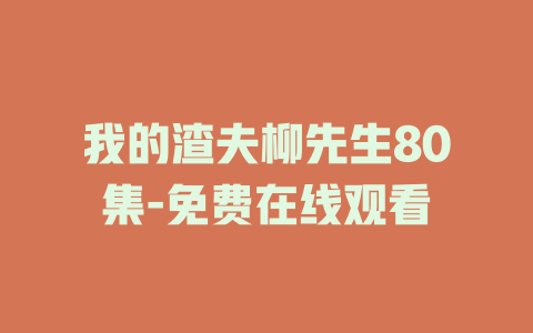 我的渣夫柳先生80集-免费在线观看