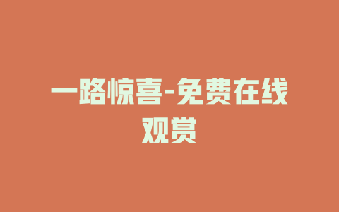 一路惊喜-免费在线观赏