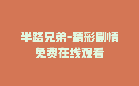 半路兄弟-精彩剧情免费在线观看