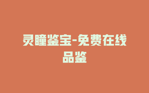 灵瞳鉴宝-免费在线品鉴