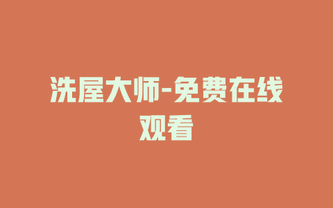 洗屋大师-免费在线观看