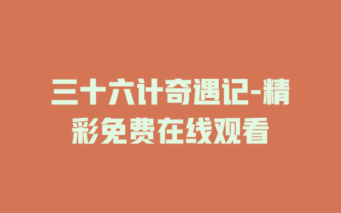 三十六计奇遇记-精彩免费在线观看