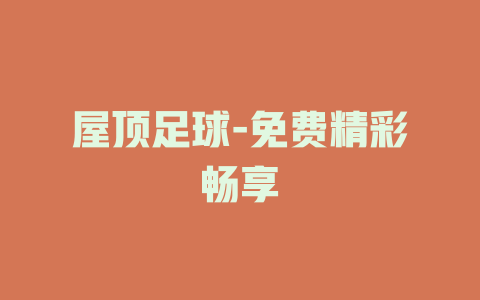 屋顶足球-免费精彩畅享