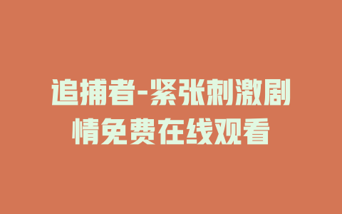 追捕者-紧张刺激剧情免费在线观看